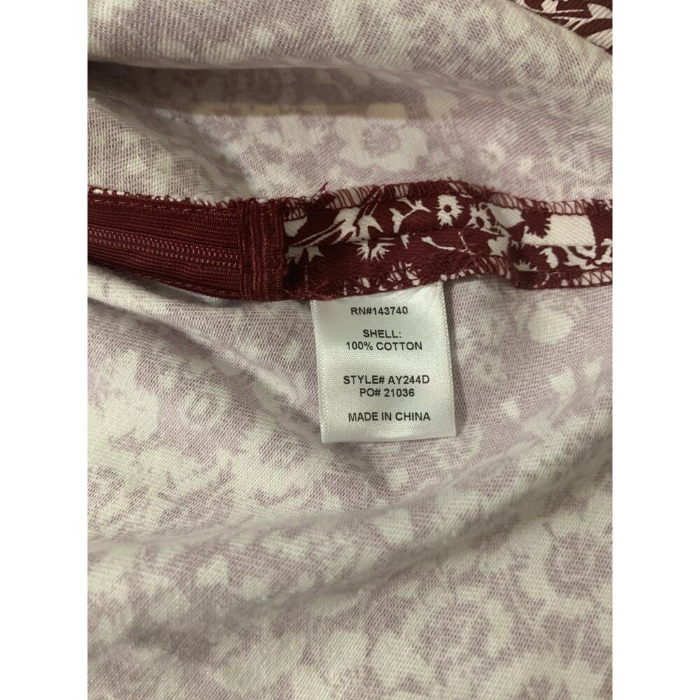 Tuckernuck Hyacynth House Maroon Bagonia Floral Front Zip Mini Dress Large - Picture 10 of 12